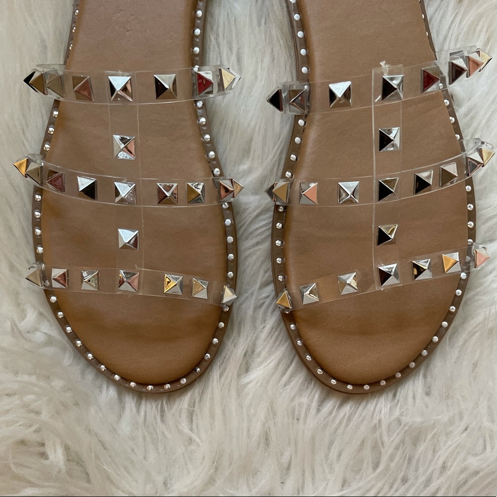 Clear Strap Spiked Sandals - Picture 8 of 12